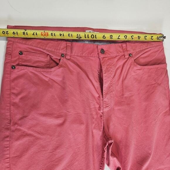 Peter Millar Twill 5-Pocket Soft Touch Ms18B47 Size 38 Pink/Coral - Picture 6 of 8